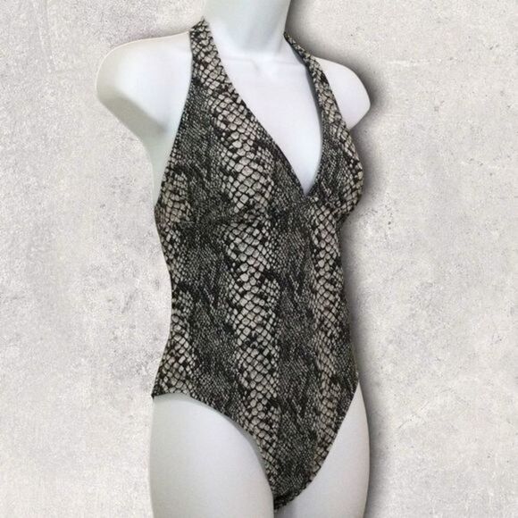 Catalina Snakeskin Halter One‎ Piece Swimsuit S - Picture 2 of 10